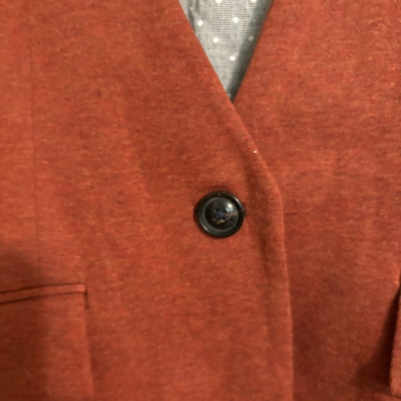 Anthro Cartonnier Rust Sans Collar Blazer - Picture 9 of 10